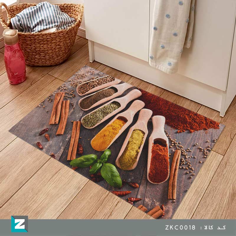 کلکسیون بهترین فرشهای آشپزخانه طرح ادویه در انواع بافت و فرشینه رویه مخمل با طرح های رنگی مختلف